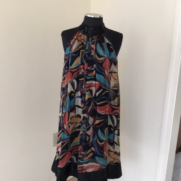 Zara Dresses & Skirts - Zara Black Combo medium mock neck Pleated Dress